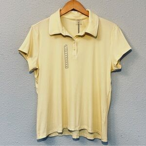 NWT CALIA Women’s Golf Rib Sleeve Button-Up Polo Size XL